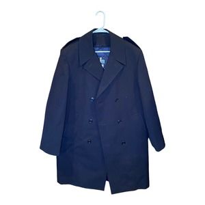 Male Vintage J&S Police Trench Coat Midnight Blue Grade A TCJS01A